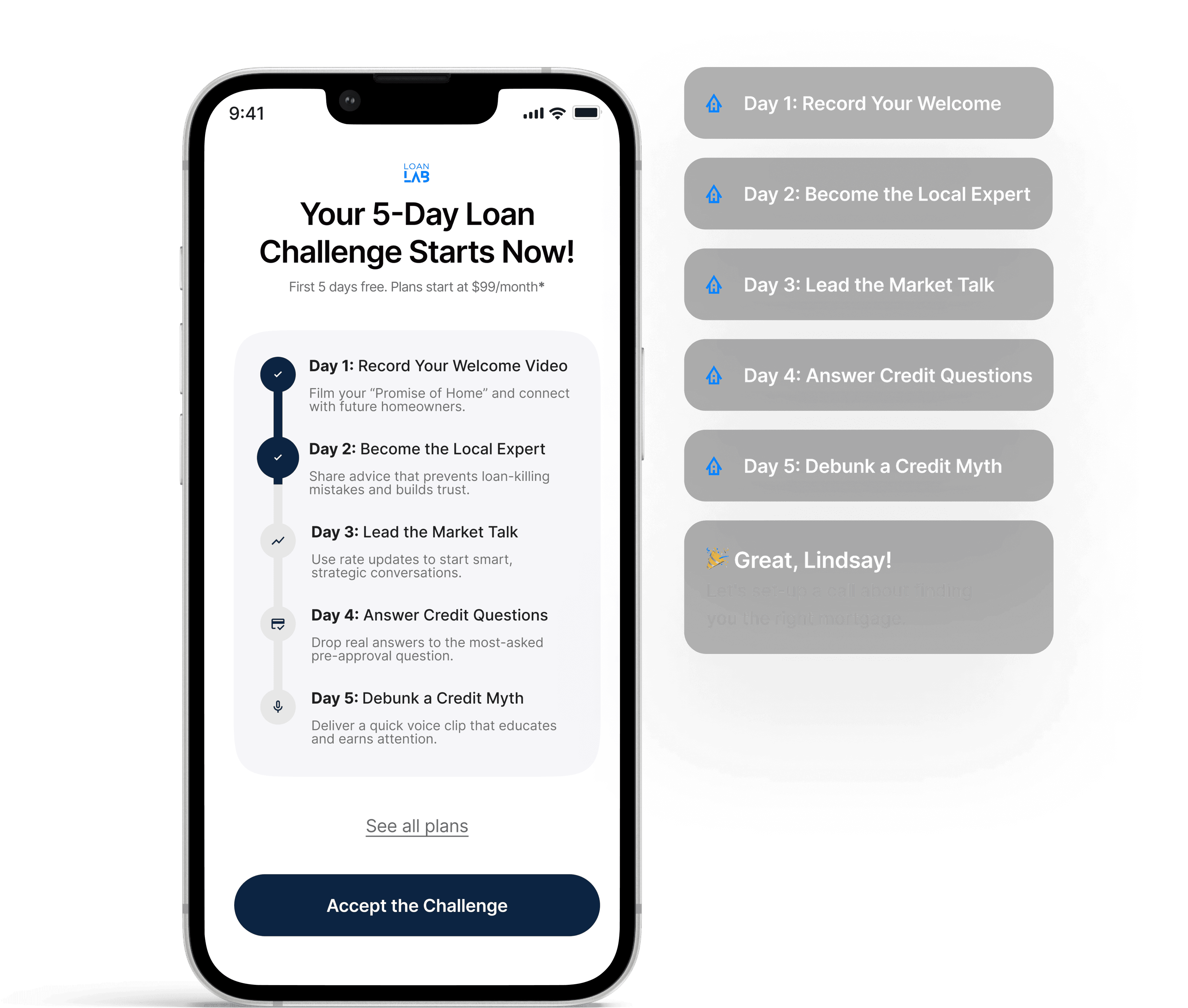 5-day challenge on mobile